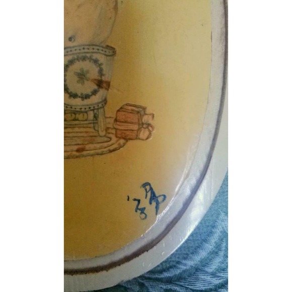 1973 Betsy Clark Decoupage Oval Wall Decor Pictures Hangings Signed Folk - Picture 4 of 10